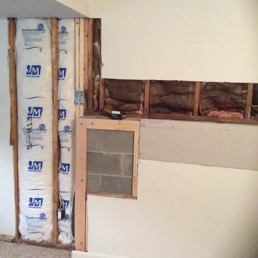 Wall insulation replacement during Contents Cleaning & Restoration in Huron